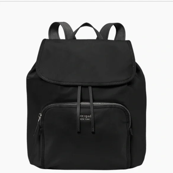 Kate Spade Nylon Backpack, Backpack with Adjustable Straps, Black - Picture 1 of 12